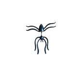 Bijoux by Ive® - Oorbel - 3D - Grote spin - Zwart