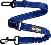 30-95 cm Wuglo hondengordel - Auto harnas voor honden met sterk elastiek - Duurzame & veilige veiligheidsgordel hond met clip - Universeel autoharnas voor honden (donkerblauw)