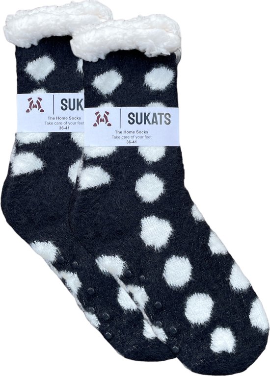 Sukats® Huissokken - Homesocks - Maat 36-41 - Anti-Slip - Fluffy Sokken - Huissokken Dames - Slofsokken - Variant 112 - Meerdere Maten en Varianten