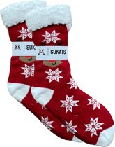 Sukats® Huissokken - Homesocks - Maat 37-44 - One-Size - Anti-Slip - Fluffy Sokken - Huissokken Heren - Kerst - Kerstsokken - Slofsokken - Variant 1