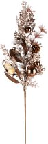 Décoratif | Branche Deco avec boules de Noël, marron/paillettes, 75x20x6cm | A235511