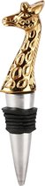 Dekoratief | Flessenstop giraf in giftbox, goud, aluminium, 10x3x2cm | A238265