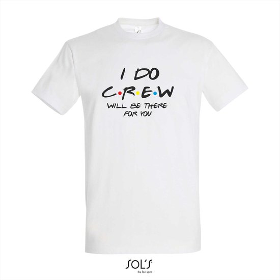Vrijgezellenfeest T-shirt I Do Crew - Grappig Dames T-shirt met 100% Katoenen Ronde Hals - Wit - Maat XS - bride to be - team bride