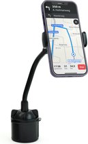 Djitee® Cuppy - Telefoonhouder Auto - Auto Accessoire Voor Bekerhouder - 23 cm Zwanenhals - Voor Alle Telefoons - 360 Graden Draaibaar - GSM Houder