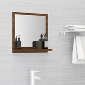 The Living Store Wandspiegel Bruineiken - 40 x 10.5 x 37 cm - Duurzaam hout - acryl