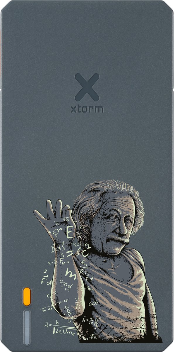 Xtorm Powerbank 20.000mAh Blauw - Design - Einstein Bae - USB-C poort - Lichtgewicht / Reisformaat - Geschikt voor iPhone en Samsung