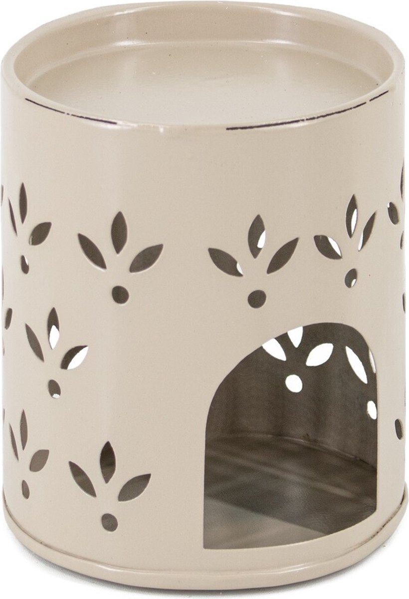 HomeBound by KY | Geurbrander round flower zand | geurbrander | amberblokje | 8,5x8,5x9,5cm | stijlvol | oliebrander