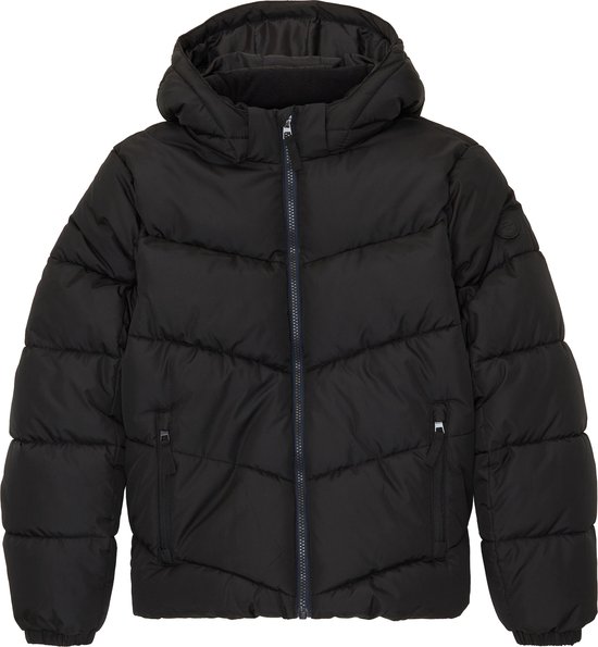 Essentials Zwaargewicht pufferjack met capuchon voor jongens, marineblauw, X-Large