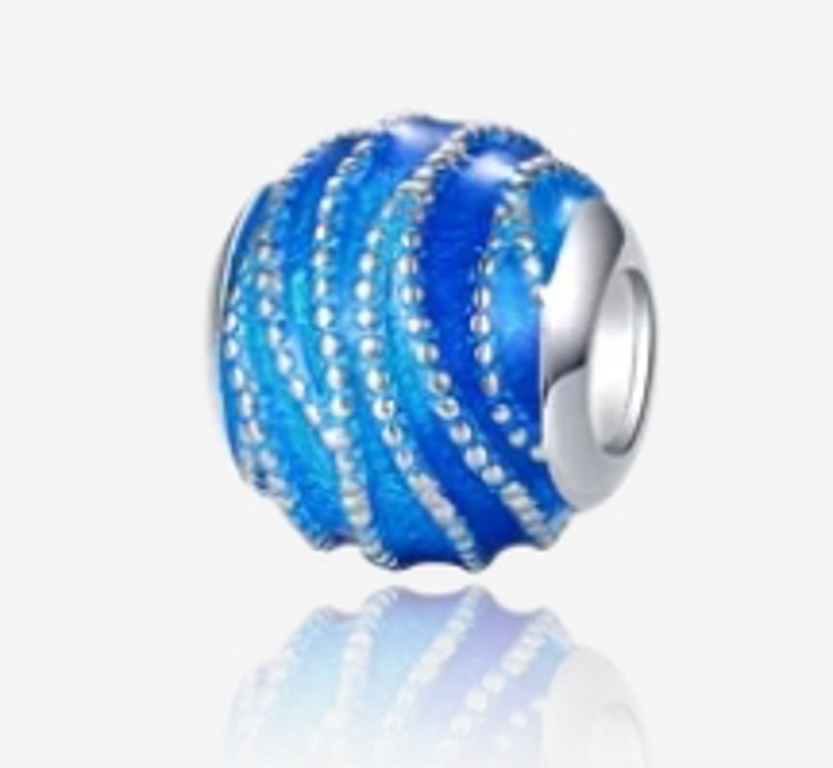 Bedel blauw bal met zilver Sinterklaas- Kerst- Cadeau