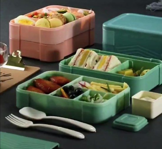 ECOPICNIC Kraft Lunchbox met deksel 100 stuks 1200 ml | Wegwerp kartonnen lunchboxen met stevige deksel, voedselcontainers voor salades, snacks, maaltijden en gebak