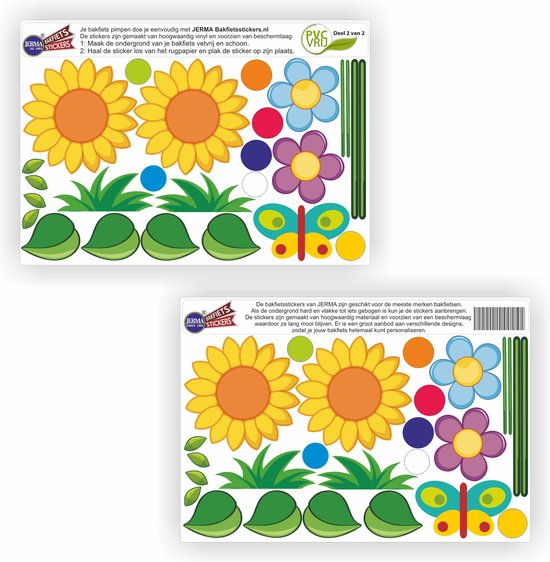 Bakfietsstickers Zonnebloemen in het gras van Bakfiets — afbeelding 4