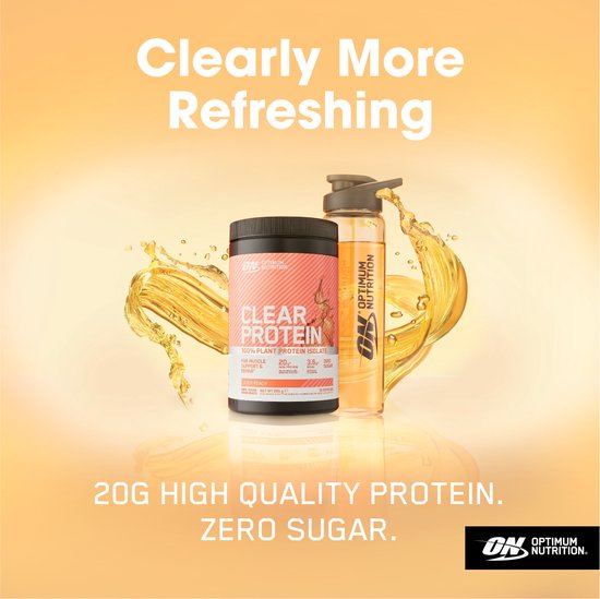 Optimum Nutrition Clear Protein - Juicy Peach - Vegan Proteine Poeder - 100% Plantaardig Eiwit Isolaat - 10 doseringen (280 gram) — afbeelding 2