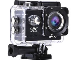 Lipa AT Q1 4K Ultra HD action camera IPS Wifi - Action cam - Onderwatercamera - Vlog camera - Wifi camera - Dashcam - Actie camera - Alternatief GoPro - 4K 30 FPS - Sony IMX sensor - 24 MP - Beeldstabilisatie - 21 Accessoires - Met SD 16 GB