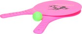 Summertime Beachball set - buitenspeelgoed - fuchsia roze - Rackets/batjes en bal - Tennis ballenspel
