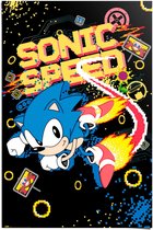 Poster Jeux Sonic - vitesse 91,5x61 cm 150 grammes papier couché brillant