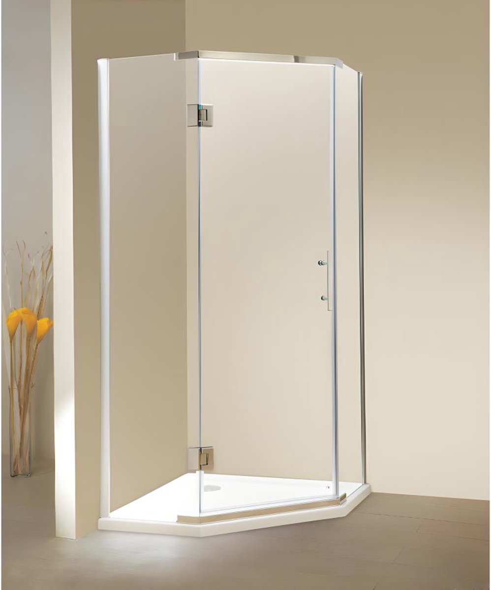 Shower & Design Douchewand met klapdeur - douchebak inbegrepen - ARDIA - 90 x 90 x 185 cm L 90 cm x H 185 cm x D 90 cm