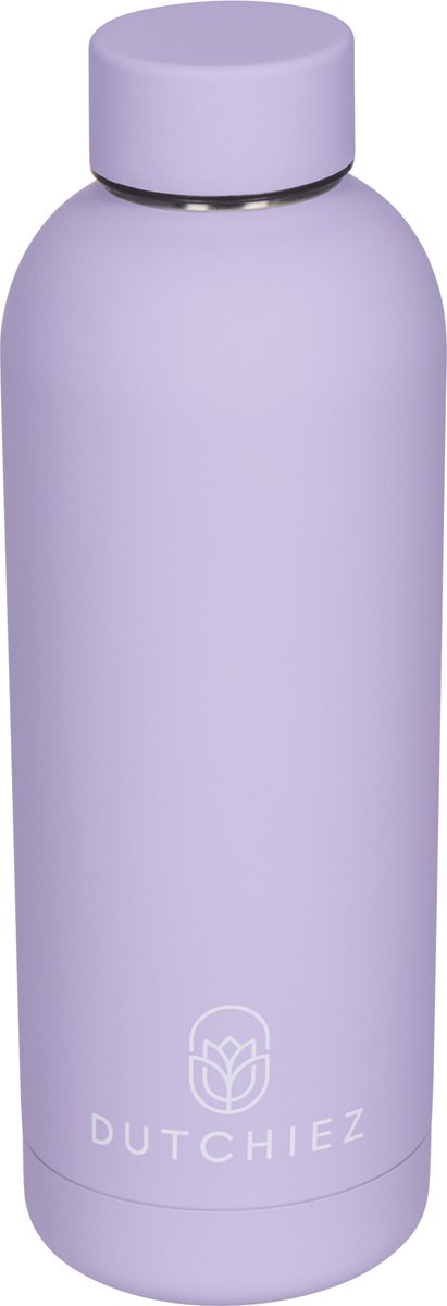 Dutchiez- Drinkfles- Thermosfles- RVS - 500 ml- Pastel Lilac