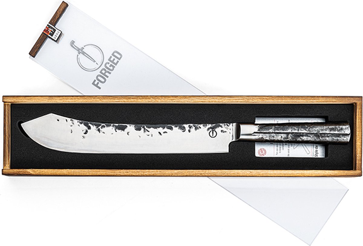 Forged Intense Slagersmes 25,5cm - RVS - In Houten Giftbox