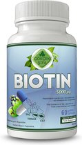 Biotine Extract Capsule - 60 Capsules - Haar-, Nagel- en Huidgezondheid - Zonder Chemische Toevoegingen - 1 CAPSULE 1000 MG EXTRACT - Sterke Formule - 60.000 mg Kruidenextract - Beste Kwaliteit - Biotin