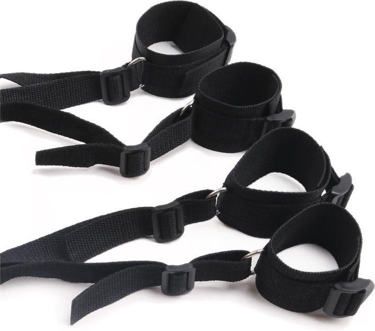 Goedkoopste CHPN - Handboeien - Enkelboeien - Handboeienset - Zwart - Erotiek - Sexspeeltjes - BDSM - Bedspelletjes - Vastbinden - 2 paar