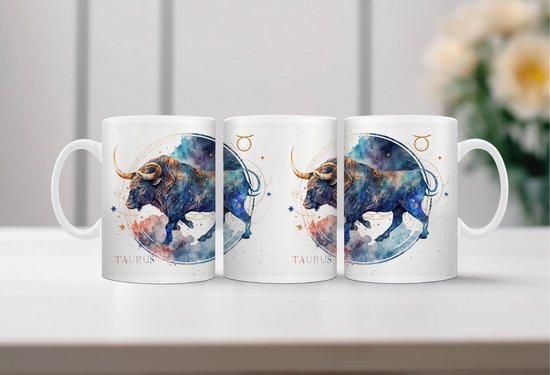 Tasse à café signe du zodiaque Taureau - tasse à café - tasse à thé - tasse à café - mug - tasse à boire - Sagittaire - Ram - Taureau - Gémeaux - Cancer - Lion - Vierge - Balance - Scorpion - Sagittaire - Capricorne - Waterman - Pêche