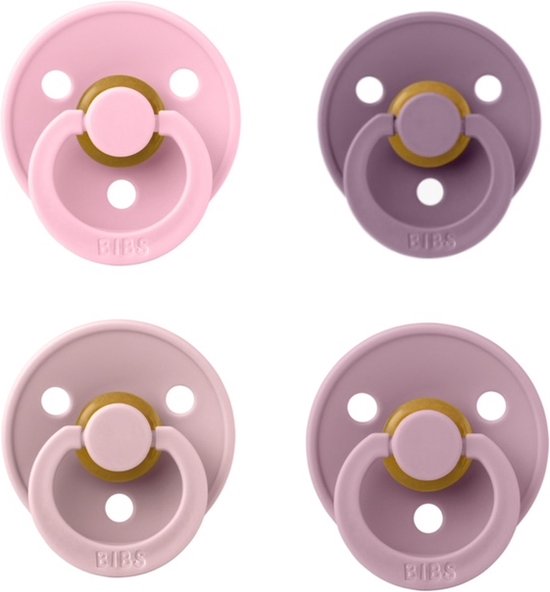 BIBS® BIBS COULEUR Tétines Nuit Vanille - Rose 6 - 18 mois Taille