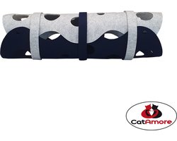 Catamore - Kattentunnel ideaal voor kittens en kleinere katten 60 cm - Grijs Blauw