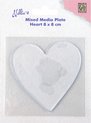 Nellie Snellen Mixed Media Plates Plate Heart 80x80mm