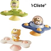 Cliste Fidget Toys - Zuignap Spinner Speelgoed - 3 stuks - Fidget spinner - Sensorisch Speelgoed - Baby - Badspeelgoed - Speelgoed - Badspinner - NIEUW - Kinderen!