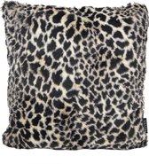 Hairy Leopard Cream Kussenhoes | 45 x 45 cm | Polyester / Imitatiebont