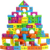 EverGoods 100 Educatieve Bouwstenen – Montessori Speelgoed – Educatief Speelgoed – Bouwstenen – Sensorisch Speelgoed – Houten Blokken