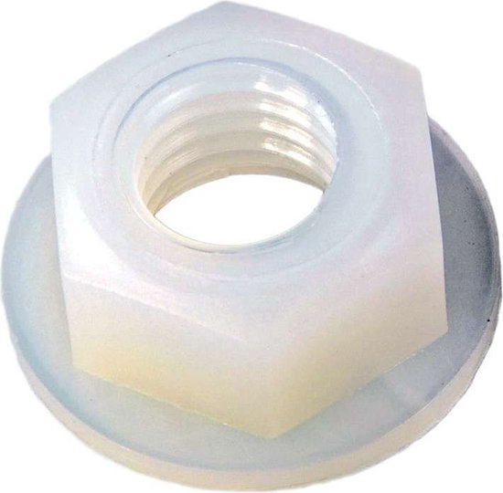 (24 STUKS) M6 FLENSMOER NYLON (POLYAMIDE PA 6,6) DIN 6923 (ISO 4161) | bol