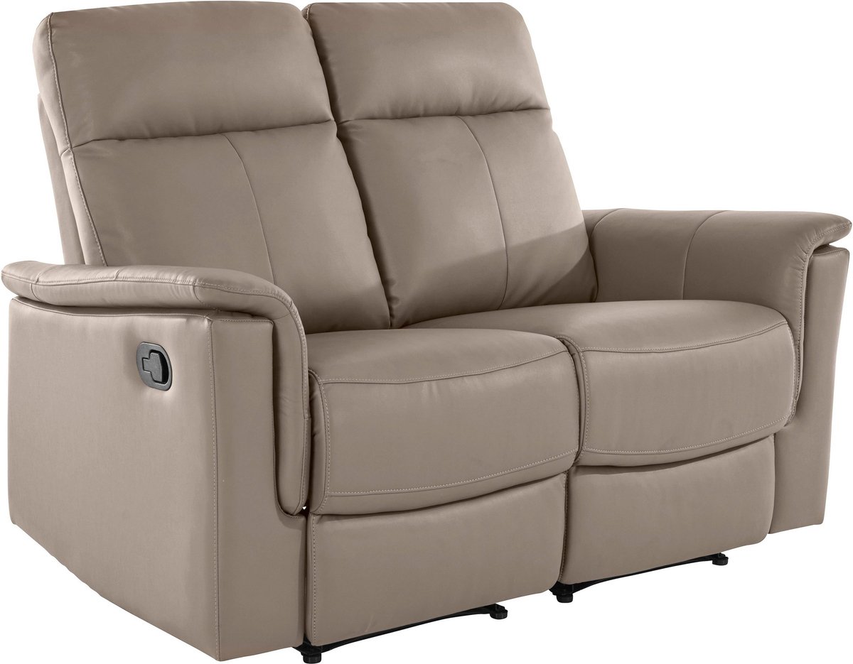 Notio Living Southbrook-Bank 2-zits - Handmatig - Lichtgrijs PU
