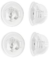 Joy|S - Zilveren vlindersluiting met siliconen bescherming - 4 stuks - sterling zilver 925 - achterkantjes oorbellen