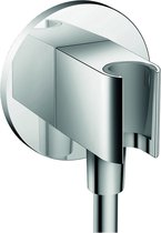 Hansgrohe Fixfit porter s wandhouder m. muuraansluitbocht m. terugslagklep chroom