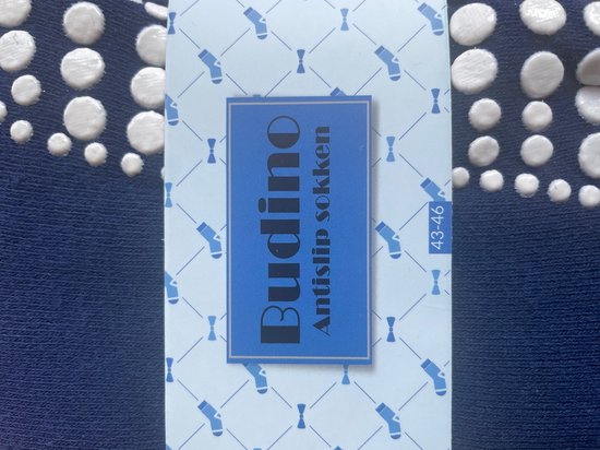 Ensemble de chaussettes Budino Chaussettes d'intérieur - Chaussettes antidérapantes - 3 paires - taille 43-46 - Blauw Cobalt