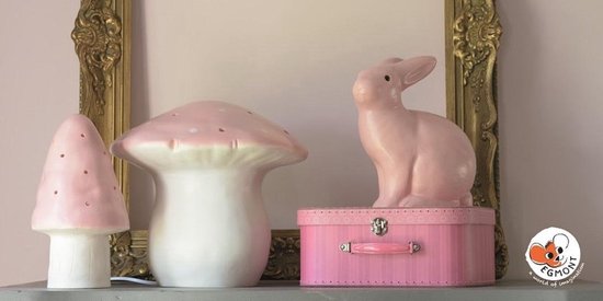 Egmont Toys Heico Lamp Paddenstoel - lichtroze- LED - Kinderkamer - Babykamer - Nachtlamp van Merkloos — afbeelding 4
