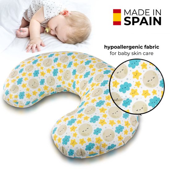 - Zwangerschapskussen | Voedingskussen | U-vorm | Hypoallergeen | 75x45x18 cm | Geproduceerd in Spanje | Mobiclinic