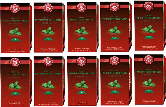 Teekanne Premium pepermunt vers natuurlijk kruidig, 20 theezakjes - bakje van 10 x 45 g