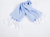 Strandlaken 100% katoen 95 x 55 cm I Traditionele hamamdoek I Saunahanddoek I Ideaal voor sauna Strand Fitness Yoga Sport Hamam I Peshtemal Fouta handdoek - blauw effen