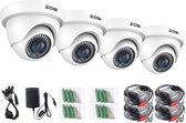 Dome Camera - Waterdicht - Beveiligingssysteem - 4 stuks 1080P - 2MP - CCTV - wit