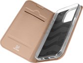 Dux Ducis - Étui de téléphone adapté à l' iPhone 15 Pro - Skin Pro Book Case - Or Goud