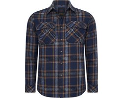 Mario Russo Overshirt - Overhemd Heren - Vest - 100% Katoen - M - Navy