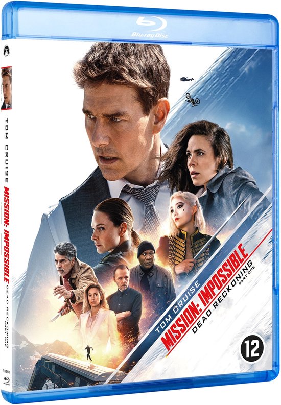 Blu-ray hoes met Tom Cruise en andere acteurs van Mission Impossible Dead Reckoning Part One.