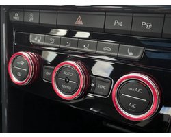 Interieur Decoratie Ringen Red Aluminium geschikt voor Geschikt Voor VW Golf 7 T Roc Passat B8 Tiguan R Line Dsg Tdi Tsi Gti Airco