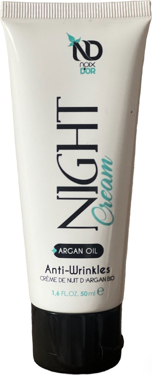 Noix Dor Nachtcrème Arganolie Puur 50 ml - Night cream - Gezichtsmoisturizer - Proefdiervrij - Anti-aging - Voor alle huidtypen - Anti-rimpel - Anti-wrinkles - Moroccan Argan Oil - Marokkaanse arganolie - Argan