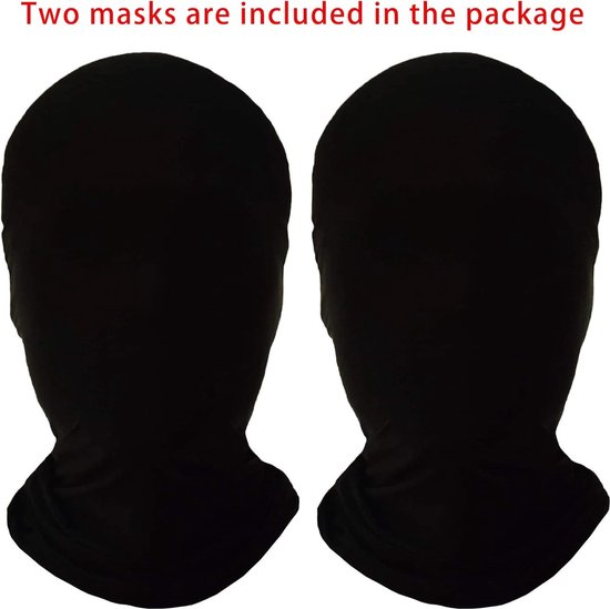 Volgelaatsmasker-2 stuks-zwart voor Halloween cosplay-spandex kap - Merkloos