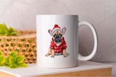 Mok French Bulldog - Christmas - Gift - Cadeau - HolidaySeason - MerryChristmas - HolidayCheer - dogs - puppies - puppylove - honden - puppyliefde - mijnhond