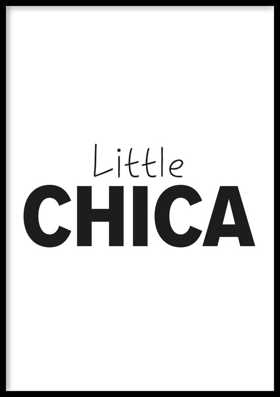 Poster Little chica - Kinderkamer poster - Babykamer poster - Kinderkamer decoratie - 50x70 cm - WALLLL
