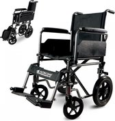 Mobiclinic S230 - Rolstoel Voor Volwassenen - Opvouwbare Rolstoel y Transportrolstoel - Zitting 46 cm - Opklapbaar - Orthopedisch - Voetsteunen - Armleuningen - Zwart
